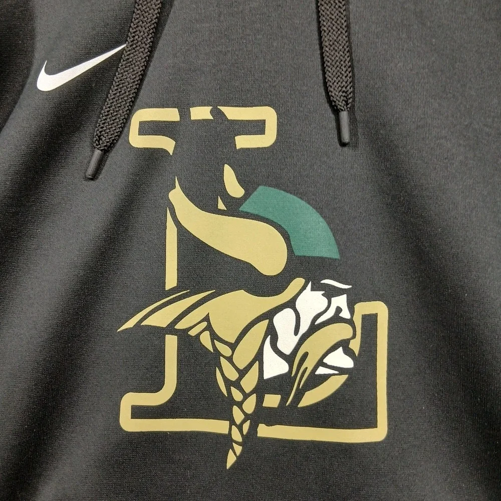 Nike Dri-FIT Hoodie Mens M Black Pullover Hooded Team‎ Logo